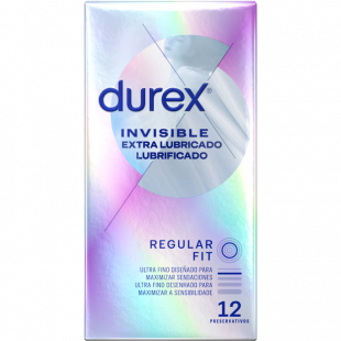 DUREX INVISIBLE EXTRA LUBRICADO 12 UDS